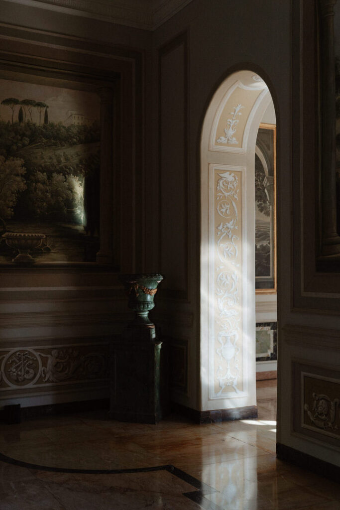 wedding venue detail at Villa Miani