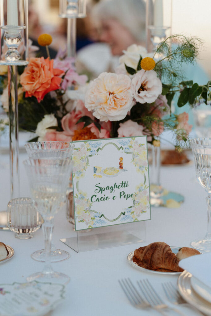 Wedding table name in watercolor