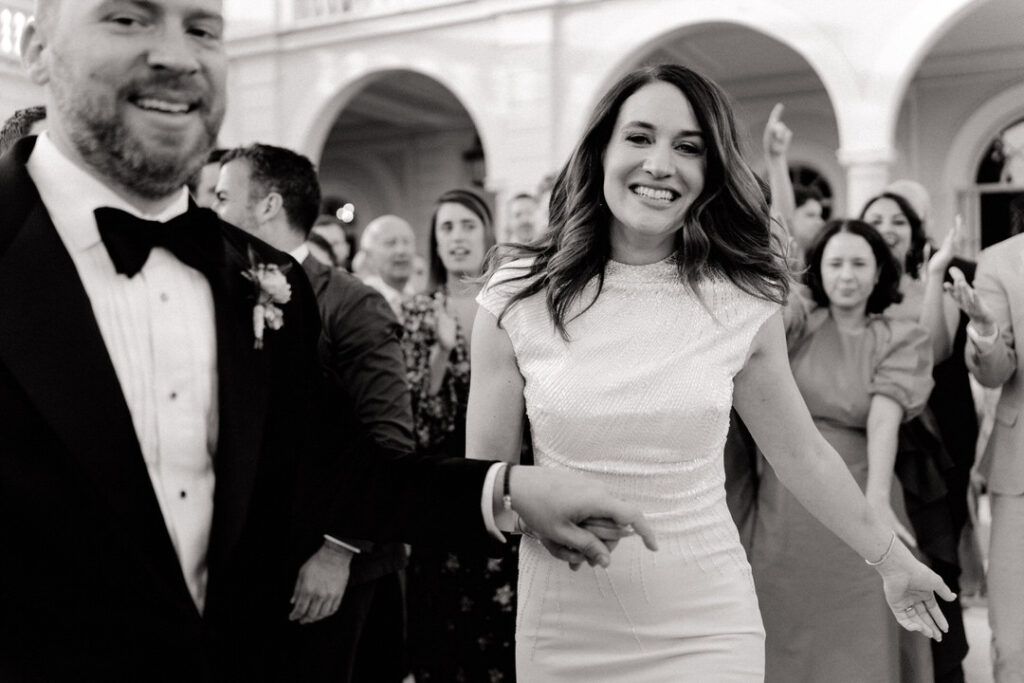 Couple dancing at their wedding
