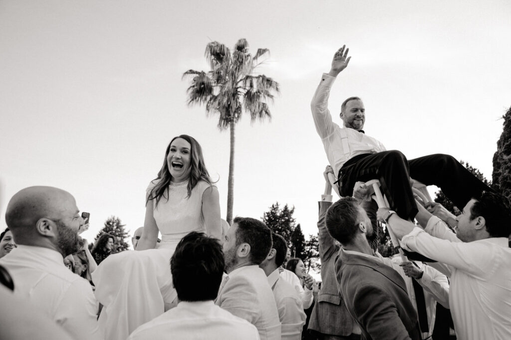 Chair dancing jewish wedding in Rome