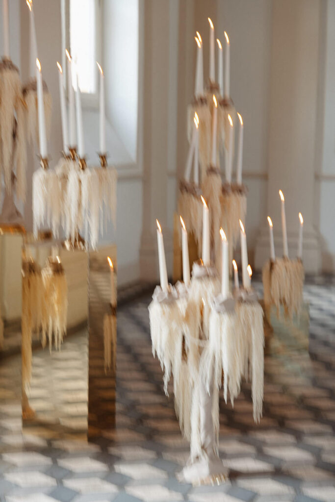 Candle decoration villa aurelia rome